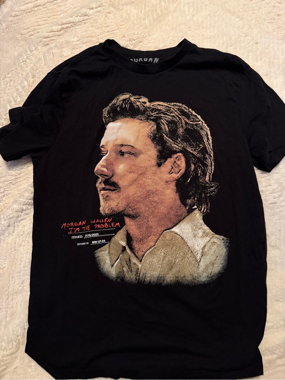 Black Short Sleeve Graphic Portrait Tee - Brand: